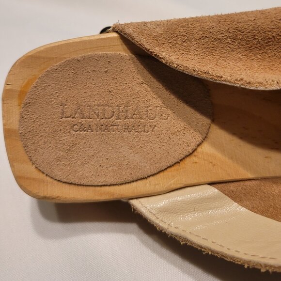 Landhaus C&A Naturally Tan Suede Clog Edelweiss Size US 8.5, EU 39 - Picture 8 of 9